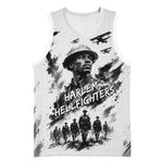 Personalized Harlem Hellfighters Basketball Jersey WWI African American Soldiers Monochrome Grunge Sketch Art