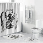 Personalized Harlem Hellfighters Bathroom Set WWI African American Soldiers Monochrome Grunge Sketch Art