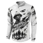 Personalized Harlem Hellfighters Button Sweatshirt WWI African American Soldiers Monochrome Grunge Sketch Art