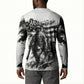 Personalized Harlem Hellfighters Button Sweatshirt WWI African American Soldiers Monochrome Grunge Sketch Art