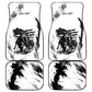 Personalized Harlem Hellfighters Car Mats WWI African American Soldiers Monochrome Grunge Sketch Art