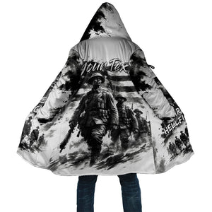 Personalized Harlem Hellfighters Cloak WWI African American Soldiers Monochrome Grunge Sketch Art