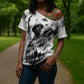 Personalized Harlem Hellfighters Cross Shoulder Shirt WWI African American Soldiers Monochrome Grunge Sketch Art