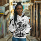 Personalized Harlem Hellfighters Hoodie WWI African American Soldiers Monochrome Grunge Sketch Art
