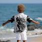 Personalized Harlem Hellfighters Kid Hawaiian Shirt WWI African American Soldiers Monochrome Grunge Sketch Art