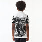Personalized Harlem Hellfighters Kid Polo Shirt WWI African American Soldiers Monochrome Grunge Sketch Art