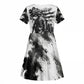 Personalized Harlem Hellfighters Kid Short Sleeve Dress WWI African American Soldiers Monochrome Grunge Sketch Art