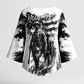 Personalized Harlem Hellfighters Kimono Sleeve Blouse WWI African American Soldiers Monochrome Grunge Sketch Art