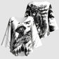 Personalized Harlem Hellfighters Kimono Sleeve Blouse WWI African American Soldiers Monochrome Grunge Sketch Art