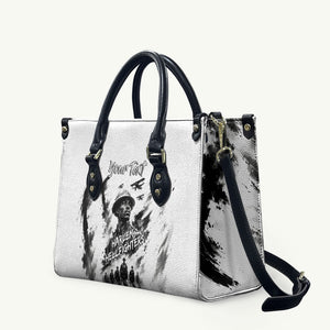 Personalized Harlem Hellfighters Leather Bag WWI African American Soldiers Monochrome Grunge Sketch Art