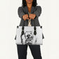 Personalized Harlem Hellfighters Leather Bag WWI African American Soldiers Monochrome Grunge Sketch Art