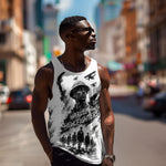 Personalized Harlem Hellfighters Men Tank Top WWI African American Soldiers Monochrome Grunge Sketch Art