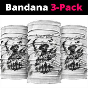Personalized Harlem Hellfighters Neck Gaiter WWI African American Soldiers Monochrome Grunge Sketch Art