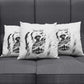Personalized Harlem Hellfighters Pillow Cover WWI African American Soldiers Monochrome Grunge Sketch Art