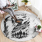 Personalized Harlem Hellfighters Round Carpet WWI African American Soldiers Monochrome Grunge Sketch Art