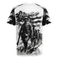 Personalized Harlem Hellfighters Rugby Jersey WWI African American Soldiers Monochrome Grunge Sketch Art