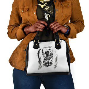 Personalized Harlem Hellfighters Shoulder Handbag WWI African American Soldiers Monochrome Grunge Sketch Art