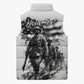 Personalized Harlem Hellfighters Sleeveless Puffer Jacket WWI African American Soldiers Monochrome Grunge Sketch Art