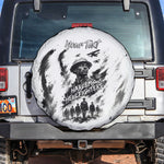 Personalized Harlem Hellfighters Spare Tire Cover WWI African American Soldiers Monochrome Grunge Sketch Art