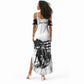 Personalized Harlem Hellfighters Summer Maxi Dress WWI African American Soldiers Monochrome Grunge Sketch Art