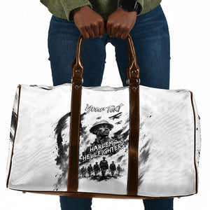 Personalized Harlem Hellfighters Travel Bag WWI African American Soldiers Monochrome Grunge Sketch Art