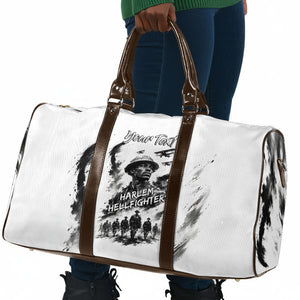 Personalized Harlem Hellfighters Travel Bag WWI African American Soldiers Monochrome Grunge Sketch Art