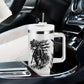Personalized Harlem Hellfighters Tumbler With Handle WWI African American Soldiers Monochrome Grunge Sketch Art