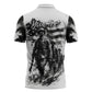 Personalized Harlem Hellfighters Zipper Polo Shirt WWI African American Soldiers Monochrome Grunge Sketch Art