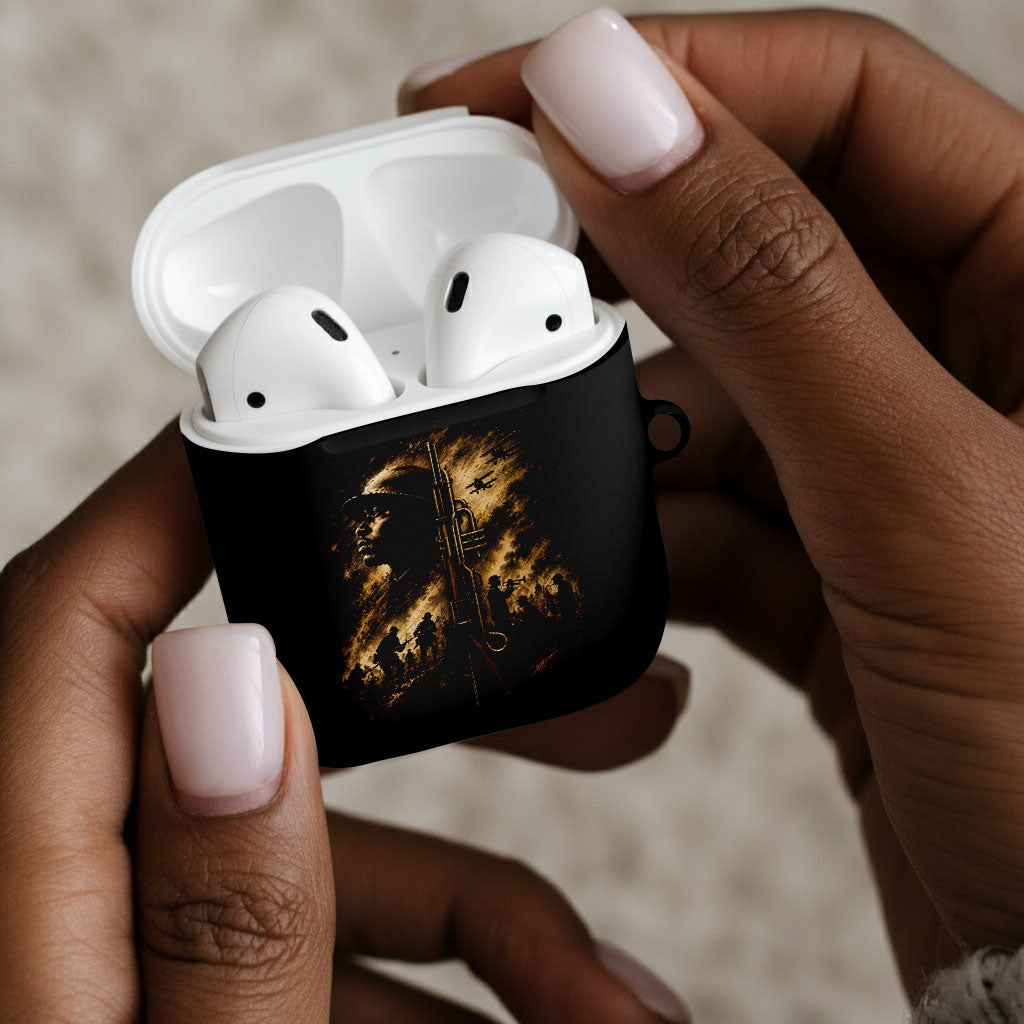 Harlem Hellfighters WWI Soldier AirPods Case Vintage Military Jazz Band Artwork