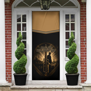 Harlem Hellfighters WWI Soldier Door Cover Vintage Military Jazz Band Artwork