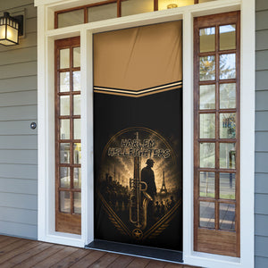 Harlem Hellfighters WWI Soldier Door Cover Vintage Military Jazz Band Artwork