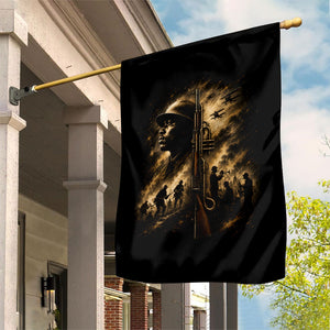 Harlem Hellfighters WWI Soldier Garden Flag Vintage Military Jazz Band Artwork