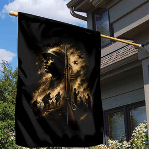 Harlem Hellfighters WWI Soldier Garden Flag Vintage Military Jazz Band Artwork