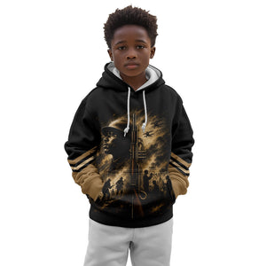 Harlem Hellfighters WWI Soldier Kid Hoodie Vintage Military Jazz Band Artwork