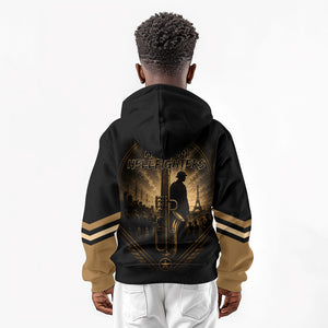 Harlem Hellfighters WWI Soldier Kid Hoodie Vintage Military Jazz Band Artwork