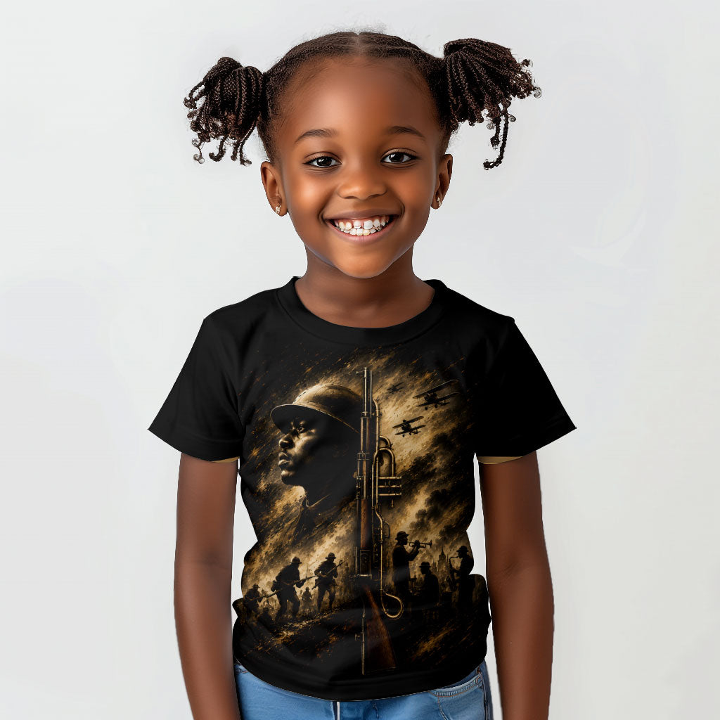 Harlem Hellfighters WWI Soldier Kid T shirt Vintage Military Jazz Band Artwork