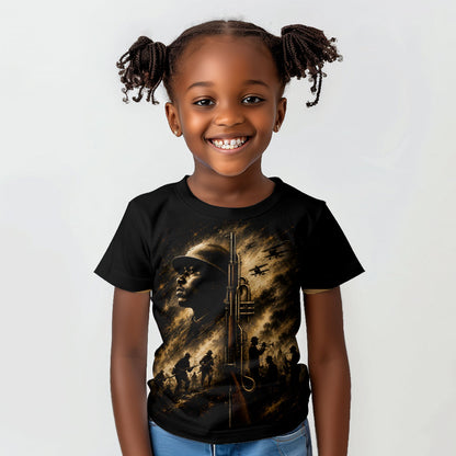 Harlem Hellfighters WWI Soldier Kid T shirt Vintage Military Jazz Band Artwork