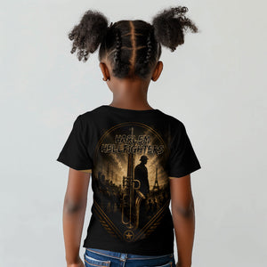 Harlem Hellfighters WWI Soldier Kid T shirt Vintage Military Jazz Band Artwork