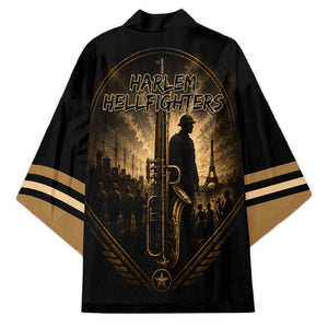 Harlem Hellfighters WWI Soldier Kimono Vintage Military Jazz Band Artwork