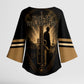 Harlem Hellfighters WWI Soldier Kimono Sleeve Blouse Vintage Military Jazz Band Artwork
