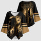 Harlem Hellfighters WWI Soldier Kimono Sleeve Blouse Vintage Military Jazz Band Artwork