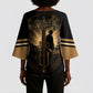 Harlem Hellfighters WWI Soldier Kimono Sleeve Blouse Vintage Military Jazz Band Artwork