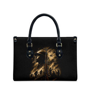 Harlem Hellfighters WWI Soldier Leather Bag Vintage Military Jazz Band Artwork