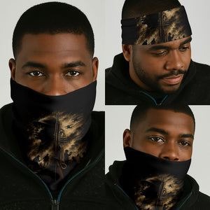 Harlem Hellfighters WWI Soldier Neck Gaiter Vintage Military Jazz Band Artwork