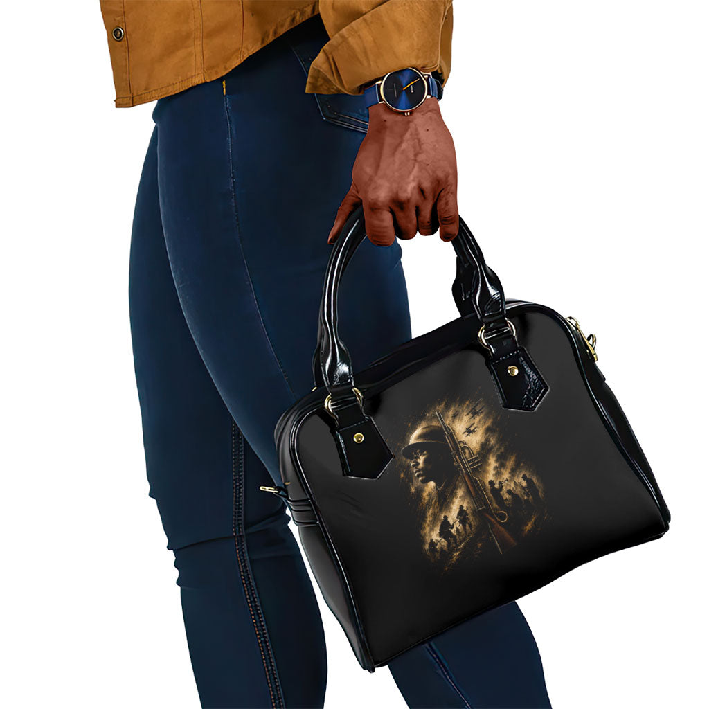 Harlem Hellfighters WWI Soldier Shoulder Handbag Vintage Military Jazz Band Artwork