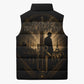 Harlem Hellfighters WWI Soldier Sleeveless Puffer Jacket Vintage Military Jazz Band Artwork