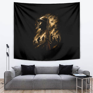 Harlem Hellfighters WWI Soldier Tapestry Vintage Military Jazz Band Artwork