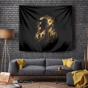 Harlem Hellfighters WWI Soldier Tapestry Vintage Military Jazz Band Artwork