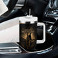 Harlem Hellfighters WWI Soldier Tumbler With Handle Vintage Military Jazz Band Artwork