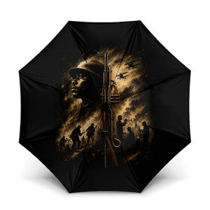 Harlem Hellfighters WWI Soldier Umbrella Vintage Military Jazz Band Artwork